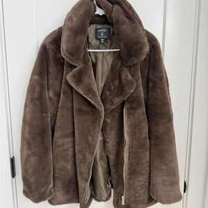 Ashley by 26 International Chocolate Faux Fur Jacket